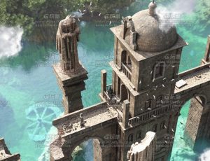 海中遗迹寺庙Blend项目源文件