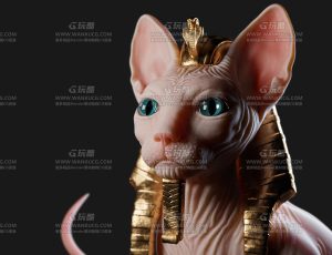 斯芬克斯埃及无毛猫Blend模型