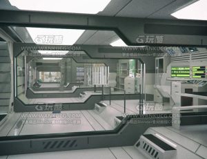 科技隧道会议室控制室Blend项目源文件