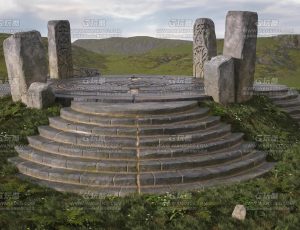 石头自然法阵场景Blend项目源文件