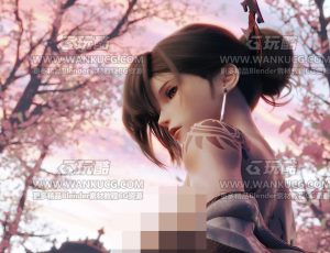 CG级卡通动漫小姐姐场景2Blend项目源文件