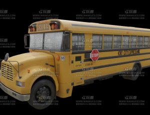 大型校车Blend模型