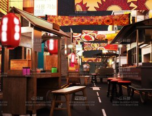 韩国小食街Blend项目源文件