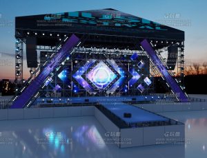 户外音乐会小舞台Blend项目源文件