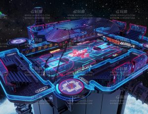 未来宇宙科幻篮球场Blend项目源文件