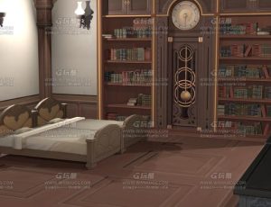 古典装修的房子卧室Blend项目源文件