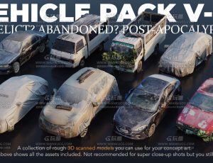 破旧废墟车辆包Blend资产库