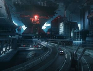 玩酷CG网—科幻2055未来城市建筑模型