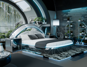 未来科幻空间高科技卧室Blend项目源文件