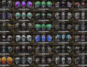 30+科幻机械头模型包Blend资产库