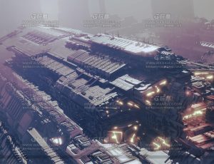 超级大型重型宇宙航空母舰Blend模型