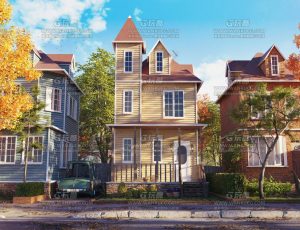 卡通小镇Blend项目源文件