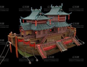 中国大型古船Blend模型