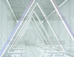 科技简约三角形空间Blend项目源文件