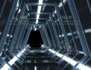 菱形科技隧道在走廊Blend项目源文件