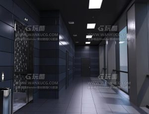 电梯小走廊Blend项目源文件