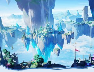 Blender&Photoshop三辅二《空岛之都》二次元日式幻想全流程教学