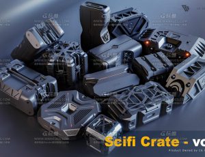 科幻板箱模型包Blend资产库