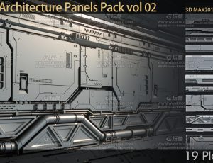 科幻建筑面板模型包Blend资产库