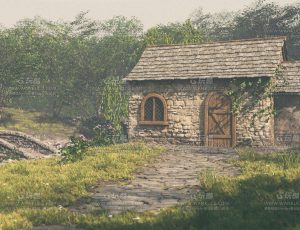 户外童话现实风格郊区小屋场景Blend项目源文件