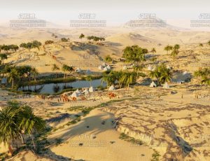 大型沙漠绿洲Blend项目源文件