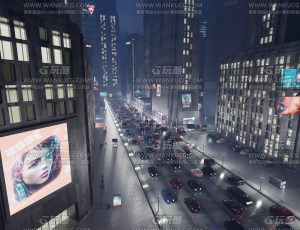 宏大夜晚赛博都市Blend项目源文件