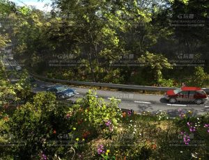 大型森林车道Blend项目源文件