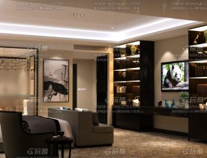 高档装修的大卧室Blend项目源文件