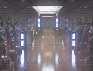 埃及王座宫殿大厅Blend项目源文件