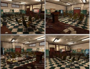 老旧政客演讲室Blend项目源文件