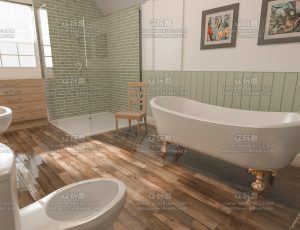 现代装修洗澡浴室Blend项目源文件