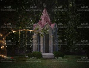 小教堂与秋千树场景Blend项目源文件