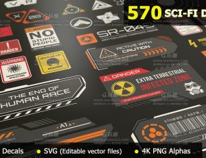 570+科幻贴花