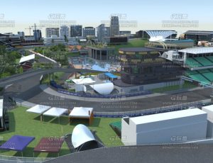 大型赛车比赛中心Blend项目源文件