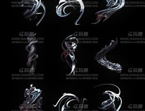 面部异形装饰装扮Blend资产库