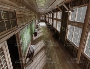 木屋走廊Blend项目源文件