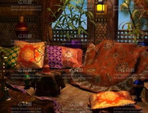 中东老旧卧室客厅Blend项目源文件