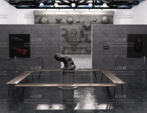 现代高档博物展览馆Blend项目源文件