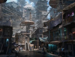 玩酷CG网—高级殖民地科幻建筑模型