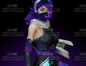 暗夜紫色女忍者Blend模型