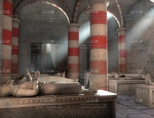 古老石棺室Blend项目源文件