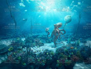 C4D工程源文件—海底世界场景