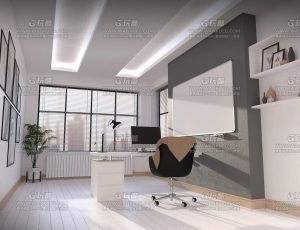 普通简陋的书房办公室Blend项目源文件