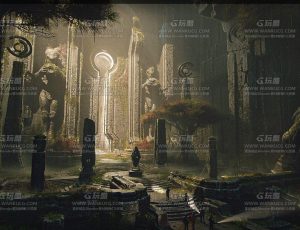 远古神庙雕像建筑Blend资产库