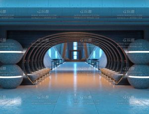 科技宇宙基地中心走廊Blend项目源文件