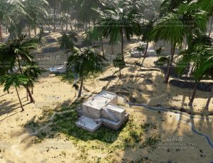 大型沙漠绿洲丛林Blend项目源文件