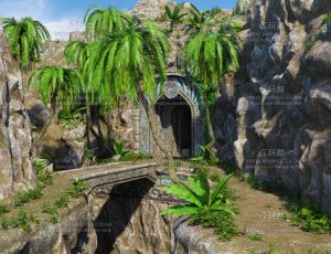 部落文明遗迹山洞Blend项目源文件