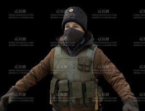 蒙面雪中兵Blend模型