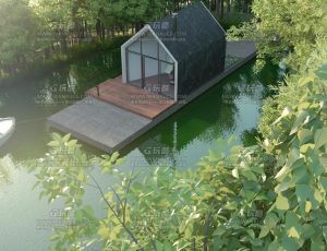 湖中小屋Blend项目源文件