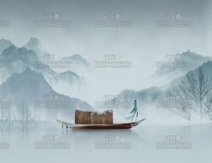 水墨山水场景Blend项目源文件